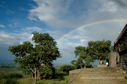 Bhuleshwar Shiva Temple in the monsoon season