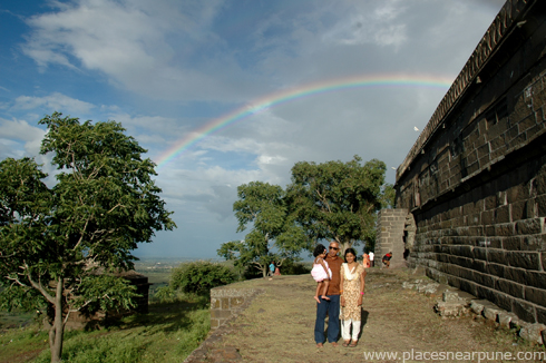 Bhuleshwar Shiva Temple in the monsoon season