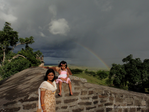 Bhuleshwar Shiva Temple in the monsoon season