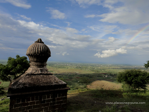 Bhuleshwar Shiva Temple in the monsoon season