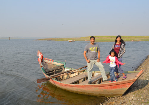 flamingos birds at bhigwan backwaters