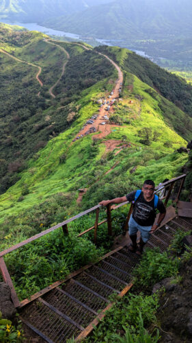 Raireshwar Fort Trek Route Ladder